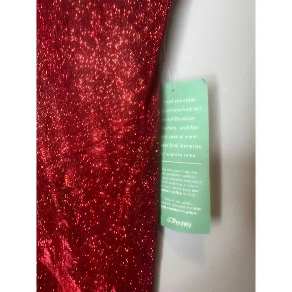 City triangles RED glitter bandage mini dress NYE holiday party midi size 9 - Picture 4 of 9